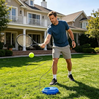 Tennis Trainer | Reaction Bounce Tool | Self Tennis Practice Ball with String | for Adults Kids Dogs Party Yard Home Outdoor Training Court