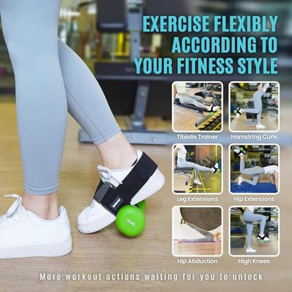 Dumbbell Foot Attachment for Leg Workout, Dumbbell Attachment Straps, Tibialis Trainer, Ankle Straps for Dumbbells, Dumbbell Foot Strap for Weight Lifting,Shin Splint,Hamstring Curls,Leg extensions - style: Style B