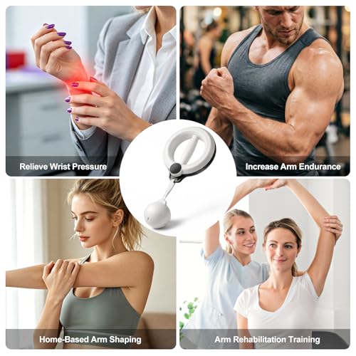 Arm Workout for Men and Women, 360° Hand-Crank Forearm Trainer, Arms and Shoulder Exercise Equipment, Home Workout Equipment and Gym Workouts, for Fitness & Toning