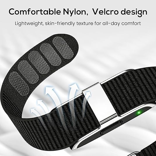 Nylon Biceps/Wrist/Arm/Ankle Bands Compatible with Hume Band 1.0 - color: Black-3Pack
