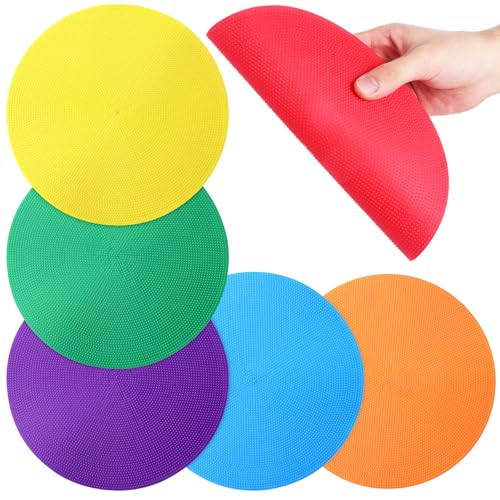 NOLITOY 6 Pack Spot Markers 9 Inch Flat Colored Dots for Gym Floor Agility Training Non-Slip TPE Circular Floor Markers for Sports Drills Classroom and Preschool Pe