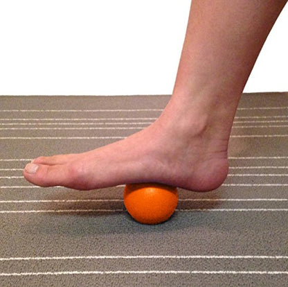 Massage Lacrosse Balls for Myofascial Release, Trigger Point Therapy, Muscle Knots, and Yoga Therapy. Set of 2 Firm Balls (2 Orange)