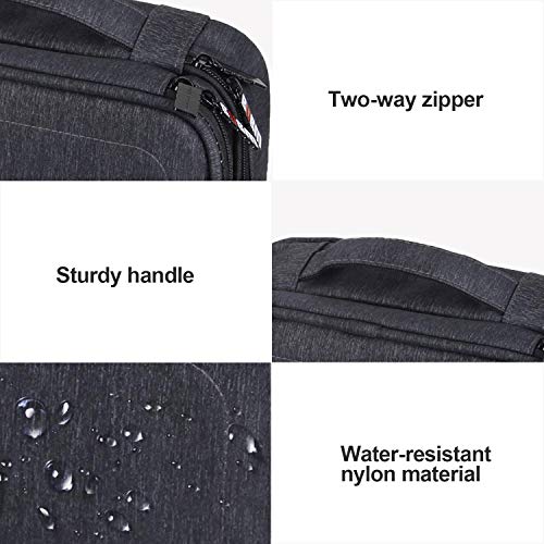 BUBM Electronic Organizer, Double Layer Travel Gear Bag for Cables, Plugs, Flash Hard Drive, Power Bank and More--a Sleeve Pouch for iPad (Large, Black) - size: Large-For 9.7" iPad or Tablet