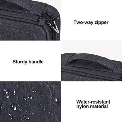 BUBM Electronic Organizer, Double Layer Travel Gear Bag for Cables, Plugs, Flash Hard Drive, Power Bank and More--a Sleeve Pouch for iPad (Large, Black) - size: Large-For 9.7" iPad or Tablet