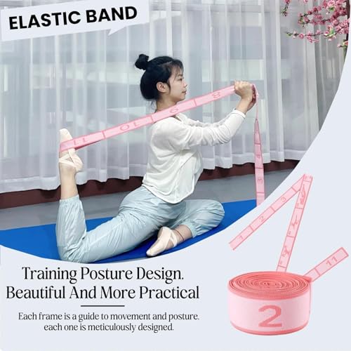 Multi-Loop Stretch Band - Yoga, Pilates, Ballet, and Physical Therapy Stretching Strap for Flexibility, Leg Stretching, and Exercise - Durable Stretching Equipment