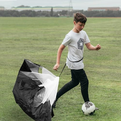 Totority Running Resistance Parachute for Speed Training, Oxford Cloth Sprinting Chute with Adjustable Waist Belt, Portable Soccer Training Equipment for Youth and Adults