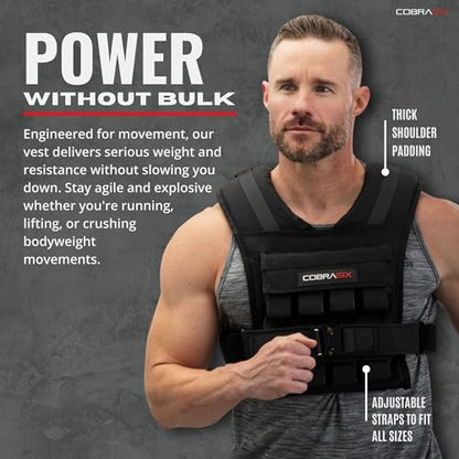 Weighted Vest for Men | Adjustable Weight Vest with Removable Iron Weights | Heavy Duty Workout Vests for Walking, Running, CrossFit, Strength Training, Rucking & Calisthenics | 35lbs & 44lbs