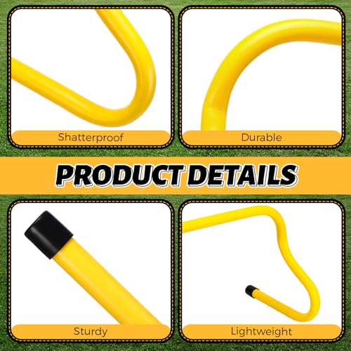 Wettarn 12 Pcs 9" Speed Training Agility Hurdles for Athletes Reliable Training Hurdle Plyometric All Purpose Practice Equipment for Soccer Basketball Football - color: Yellow