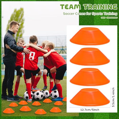 100 Pcs Mini Soccer Cones for Sport Agility Disc Cones Soccer Training for Agility Drills Sports Football