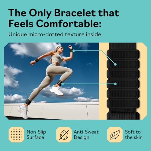 Ankle Weights for Women and Wrist Weights for Women at Home - Arm and Leg Weights, Non-Slip Desig, Set of 2 (1 lb each)