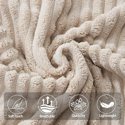 6 Pack Soft Microfiber Hand Towels for Bathroom, 16"x30", Beige - color: Beige