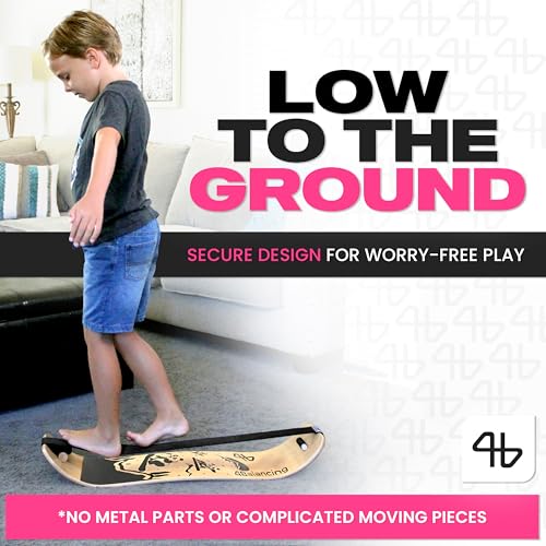 Balance Board for Kids - Slackline Wooden Wobble Board - color: Playtime