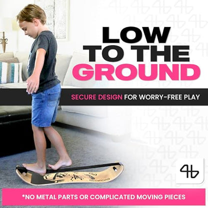 Balance Board for Kids - Slackline Wooden Wobble Board - color: Playtime