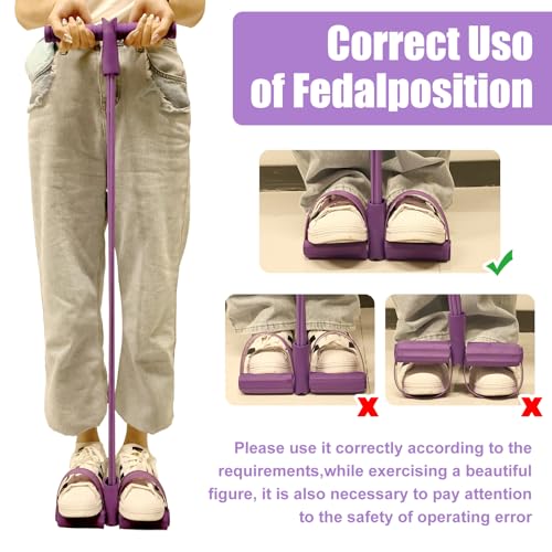 21 Fitness Resistance Bands-8 Tube Pedal Ankle Puller, Foot Pedal Resistance Band, Sit Up Exercise Equipment for Women Men Home Workouts, Yoga, and Resistance Training