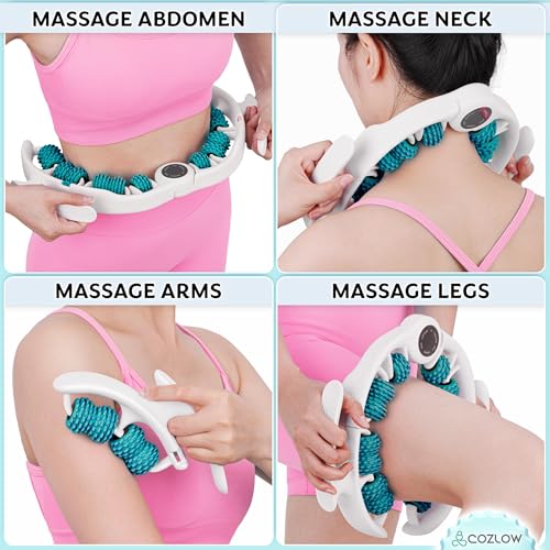 Cellulite Massage Roller - Green - Anti-Cellulite Massager with Detachable Roller Handles for Thighs, Legs & Buttocks - Fascia Massage Tool for Lymphatic Drainage & Deep Tissue Therapy - color: Green