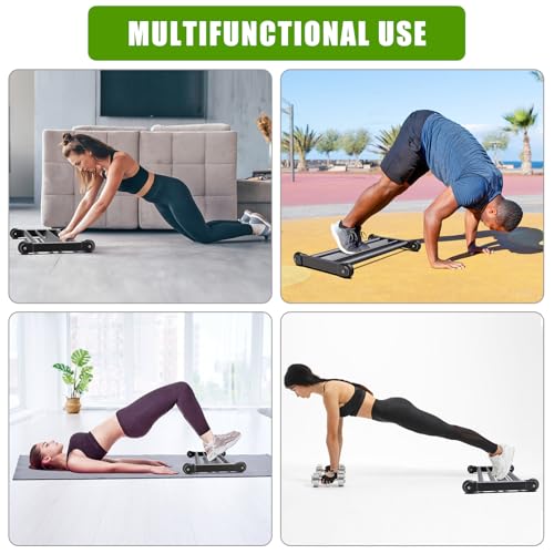 SELEWARE Glute Ham Glider Heavy Duty Ab Glute Glider Machine, Exercise Wheels for Smooth Hamstring Curl Abdominal and Leg Workouts, Multifunctional Ab Glute Machine for Home & Commercial Gym - color: B: 28.7" L*17" W