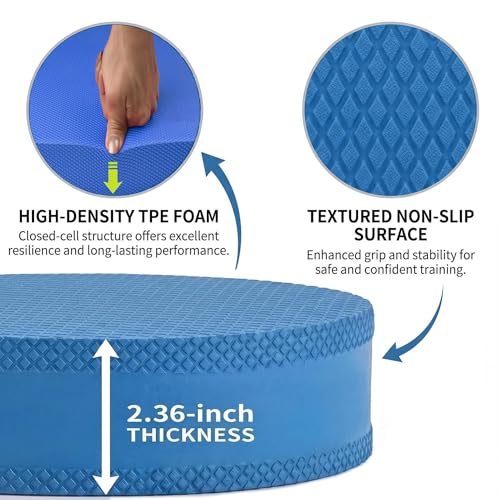 Stability Trainer Pad - Foam Balance Exercise Pad Cushion for Therapy, Yoga, Dancing Balance Training, Pilates,and Fitness - size: Standard