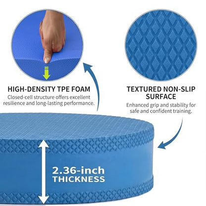 Stability Trainer Pad - Foam Balance Exercise Pad Cushion for Therapy, Yoga, Dancing Balance Training, Pilates,and Fitness - size: Standard