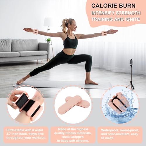 Wrist & Ankle Weights for Women, Wearable Strong Arm & Leg Weights Set of 2(1Lbs Each), Freely Removable, Ankle Weights for Walking, Yoga, Dance, Gym
