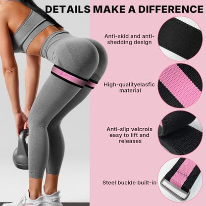 BFR Booty Bands for Women Glutes - Blood Flow Restriction Bands for Hip & Leg Building, Occlusion Training Bands for Butt Lift, Squats & Thighs, Pro Muscle Growth Straps for Squat& Fitness