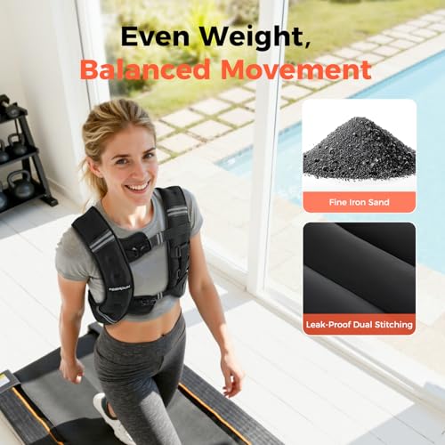 2026 FEIERDUN WV1 3-IN-1 Weighted Vest Kit with Phone Holder & Water Pocket, 8lb/12lb/20lb Chest-friendly Vest for Running, Walking, Workout, Fitness, Cardio, Training & Strength Building