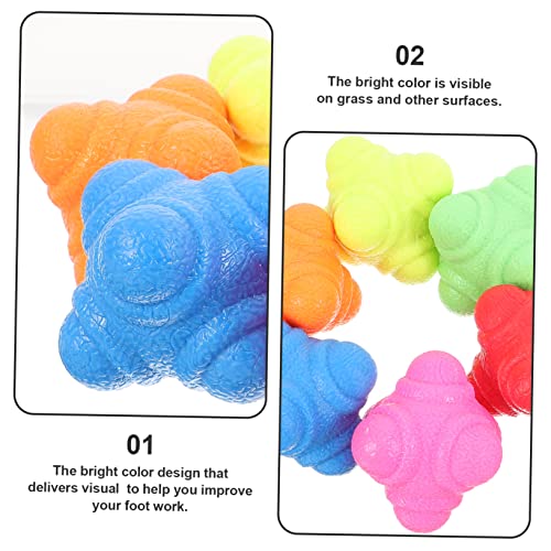6pcs Hexagonal Reaction Balls for Agility and Speed Training Durable TPR Exercise Equipment for Hand-Eye Coordination and Reflex Development Sports