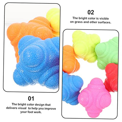 6pcs Hexagonal Reaction Balls for Agility and Speed Training Durable TPR Exercise Equipment for Hand-Eye Coordination and Reflex Development Sports