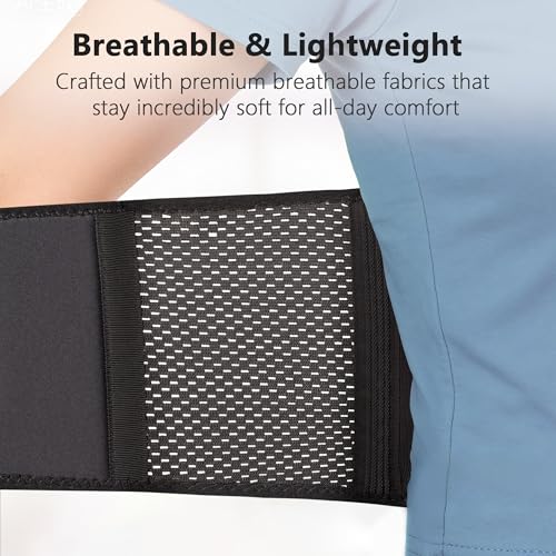 Copper-Infused Back Support Brace – Lightweight Lumbar Belt with 6 Supportive Stays for Lower Back Pain Relief, Muscle Spasms, Strains, Arthritis, and Sciatica – for Men and Women (Small) - size: Small
