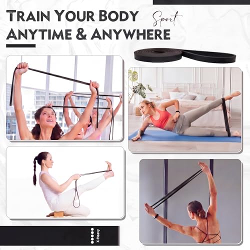 Outus 20 Pcs Resistance Bands Set 10 Resistance Loop Exercise Bands 10 Pull Up Strength Training Physical Therapy for Women Men Home Gym Workout Pilates Yoga Glutes Leg Full Body - color: Black