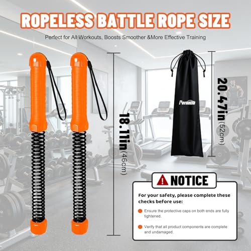 Poly Battle Rope with Cloth Sleeve -1.25/1.5/2 Inch Diameter 30' 40' 50' Lengths -Gym Muscle Toning Metabolic Workout Fitness, Battle Ropes for Home Gym - style: Ropeless Orange