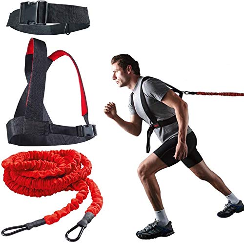Dynamic Resistance Trainer for Resistance Training to Improve Strength, Power, and Agility 5m/2m Elastic Cord Set - color: 9.8FT Set