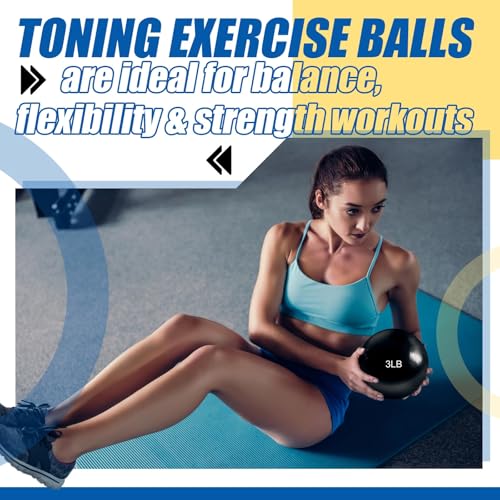 Halloscume 1 lb 2lb 3lb 4lb 5lb Weighted Balls - color: Black, size: 3 Lbs & 4 Lbs