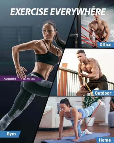 Resistance Bands for Working Out: 5-Levels Exercise Bands Set - Pull Up Assistance Elastic Silicone - Physical Therapy/Training/Stretching- Home Gym for Women and Men