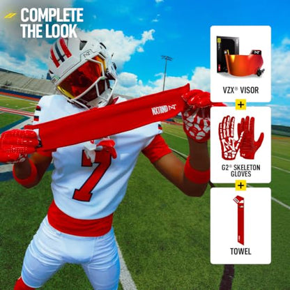 Nxtrnd Streamer Football Towel, Thin Sports Towel, Dries Hands & Football Accessories (Red) - color: Red