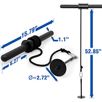 Yes4All Wrist and Forearm Blaster, Build Massive Grip Strength & Muscles with Steel Wrist Roller & Forearm Roller, Heavy Duty Arm Blaster Fits 1" & 2" Weight Plates, Improve Lifting Power - color: A. Basic - Black