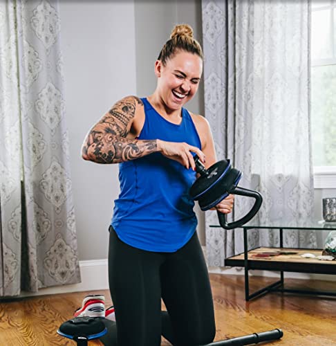 Hyperwear SoftBell Adjustable Kettlebell Set - Soft, Vinyl-Coated Weight Plates with Rubber Base - Versatile Home Gym Equipment - Compatible with SoftBell Barbell & Dumbbell