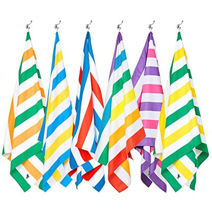 Dock & Bay Beach Towel - Quick Dry, Sand Free - Compact, Lightweight - 100% Recycled - Includes Bag - Summer - Unicorn Waves - Large (160x90cm, 63x35)