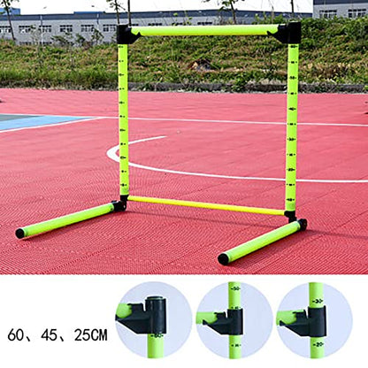 Adjustable Scale Agility Hurdles Football Track and Field Training Jumping Bar Set Outdoor Detachable Dogs Speed Ladders Obstacles,Green,60cm