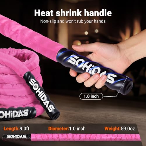 Weighted Jump Rope for Men Women, 3.68LB Adult Jump Ropes for Fitness Heavy Skipping Rope, Jumping Rope for Training Muscle Speed Home Gym Workout Equipment Exercise Jumpropes Weight Loss