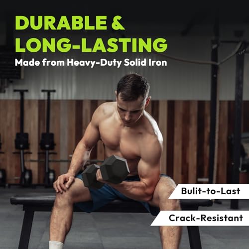HANDBODE Hex Dumbbell Set 2.5-65 lb, Rubber Encased Hex Dumbbells for Home Gym, Weights Dumbbells Set of 2 Hand Weights for Strength Training & Fitness Exercise