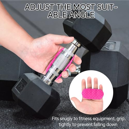 Anti-Slip Workout Grips - Widened and Thickened Rubber Hand Protector Ryptfit Grips for Weightlifting, Pull-ups, Gym for Men and Women, Silicone Gym Grip Pads, Soft, Pal