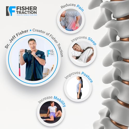 Lower Back Decompression Device – Lumbar Traction for Spinal Decompression – Patented Stretcher Strap Release for Spinal Rehydration – Lightweight & Portable (Over 230 lbs)