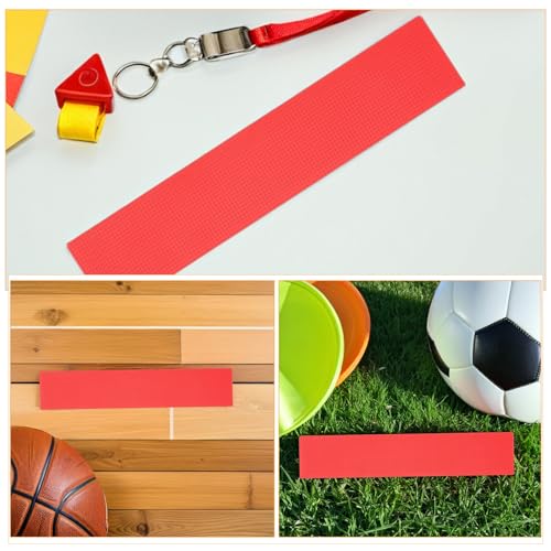 minkissy 12pcs Smooth Crimson Field Court Spot Markers for Soccer Football Tennis Court Line Marking Pads Anti-Slip Ground Markers for Sports Training and Agility Drills