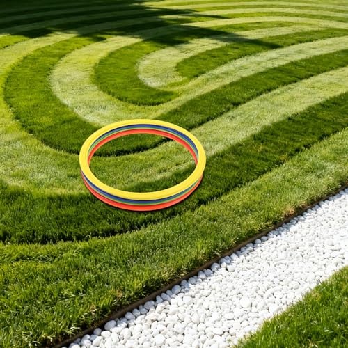 VOSAREA 10pcs Agility Training Rings 12 Inch Plastic Speed Hoops for Soccer Football Footwork Practice Portable Sport Training Circles for Athlete Exercise