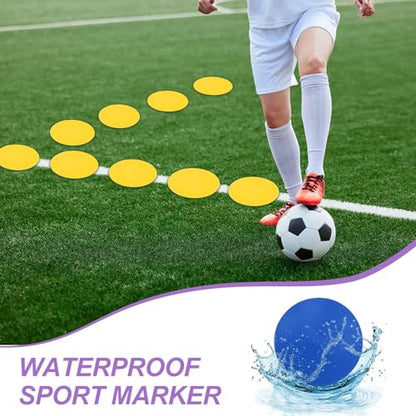 PATIKIL Spot Markers, Non-Slip Floor Dots Agility Markers Flat Field Cone Poly Dot - color: Blue
