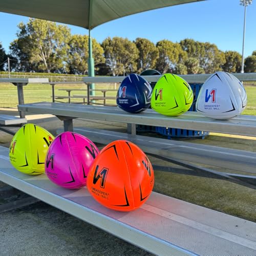 ONEKEEPER Soccer Reflex & Reaction Ball - White, Orange, Blue, Pink, and Fluo Yellow, Agility and Coordination Training for Kids and Juniors (Pump Not Included)