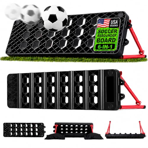 ZEALFEEL Soccer Rebounder Board, 6-in-1 Dual Surface, 3 Adjustable Angles