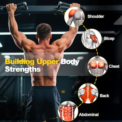 WELSPO Pull Up Assistance Bands, Adjustable Heavy Duty Resistance Band for Pull Up Bar, Pull Up Assist Bands with Feet Rest for Strength Training, Home Fitness Workout Equipment, Height Adjustable