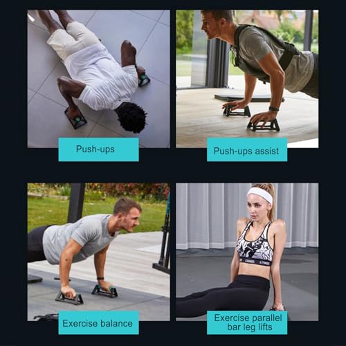 Push Up Handle - Pushup Stands, Strength Training, H Shape Push Up Bars | 7.4 Inch, Non-Slip Handles For Safe Workouts, Ergonomic Floor Grips Arm & Chest Press, Home Gym Exercise Equipment, 2*PCs