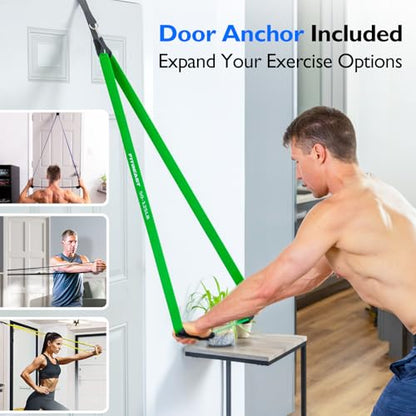 FitBeast Resistance Bands Set, Pull Up Assist Bands for Strength Training, Pilates, Yoga, Powerlifting, Stretching, Mobility Exercises, Muscle Toning, Full Body Workout - color: Vibrant（5-125 lbs)
